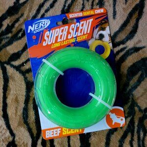 Nerf Dog Super Scent Dental Chew Toy Teether Puppy sm med New !